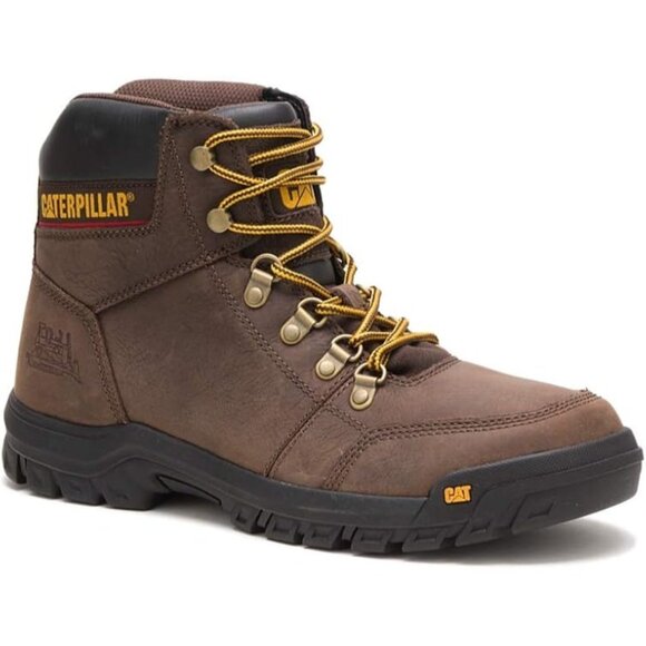 Caterpillar Men's Soft Toe Outline  Leather Work Boots NEW in box - Picture 1 of 6